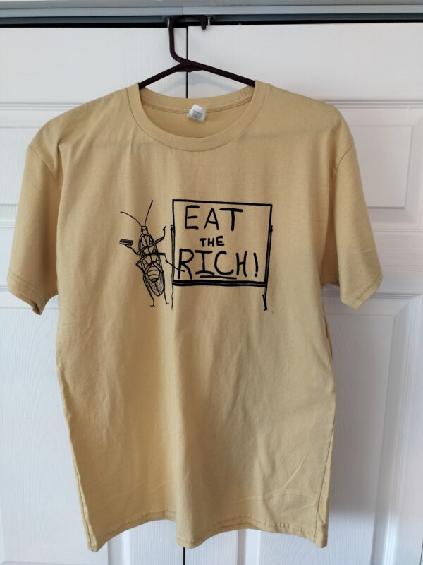EAT THE RICH T-SHIRT - GOLD