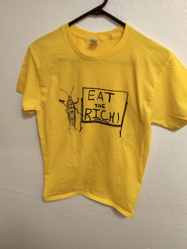 EAT THE RICH T-SHIRT - YELLOW