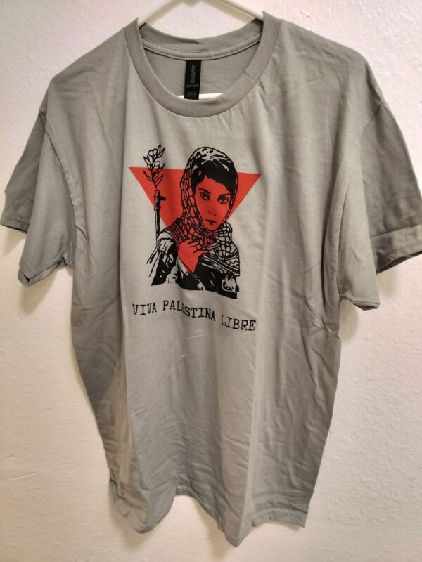 Viva Palestina Libre T-shirt - Grey Red